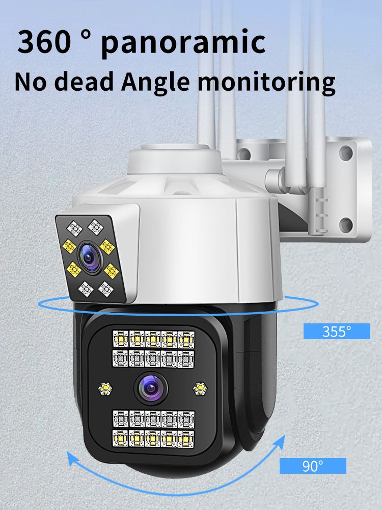 Hot Sales 2MP Wifi Network Camera Dual Lens Optical Zoom PTZ Motion Tracking Security Camera Outdoor