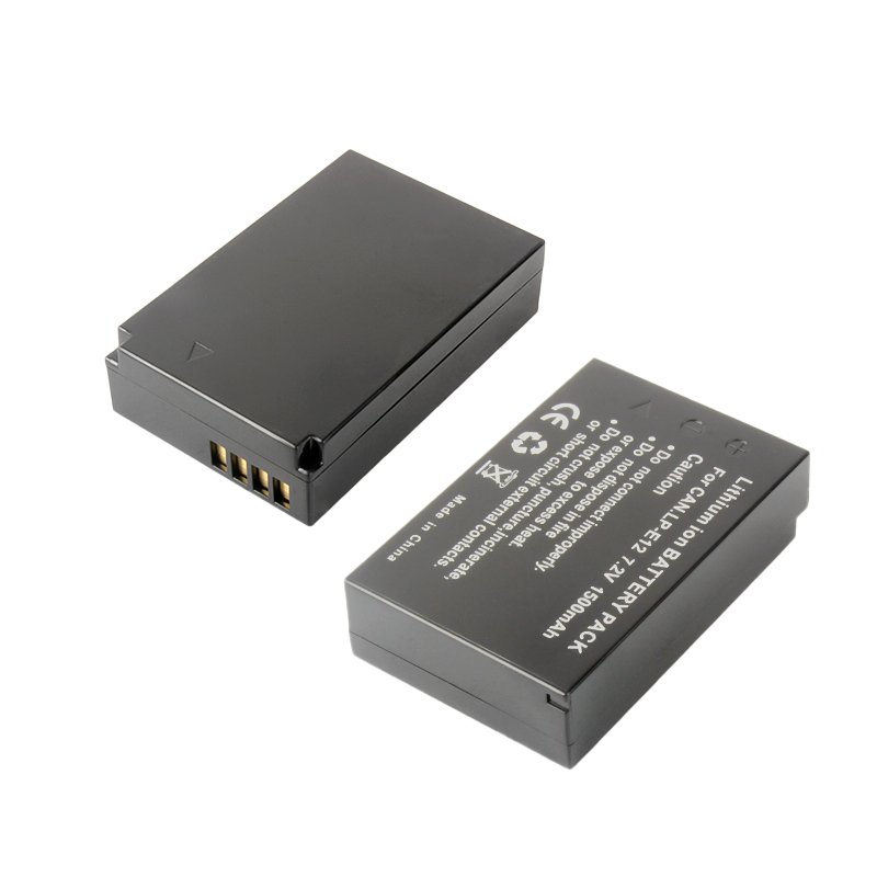 LP-E12 Battery Pack LPE12 Outdoor Camera Rechargeable Battery for Canon EOS M M2 M10 100D Rebel SL1 Cameras