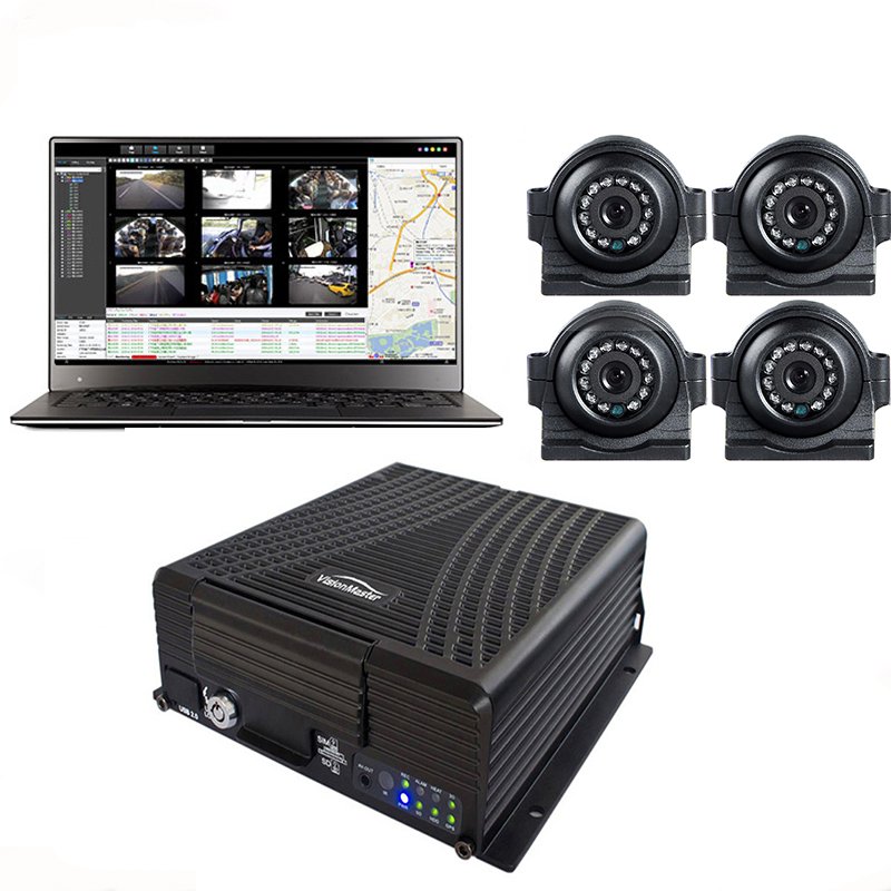 4 Channels vehicle Video Recorder H.264 1080P MDVR Support Max 256G TF Card Mobile Car DVR With Analog Camera For Bus Truck