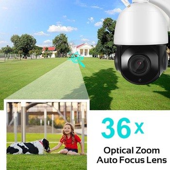 Qearim 36X optical Zoom: 4.7mm-85mm Motorized Zoom Lens Security camera Full Color Network IP66 outdoor cameras