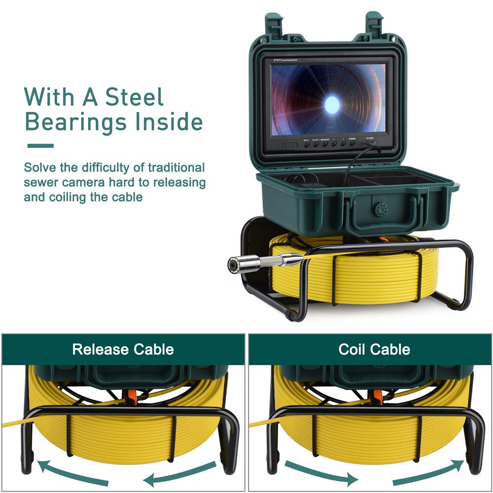 Industrial Deep Well Borescope Analog Plumbing Underwater Municipal Pipeline Endoscope CCTV Sewer Video Pipe Inspection Camera