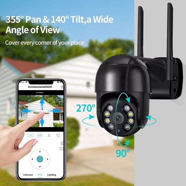 Baby Monitor Network Camera 4MP for Home Safety Outdoor Security IP Network Camera with Night Vision and Motion Detection