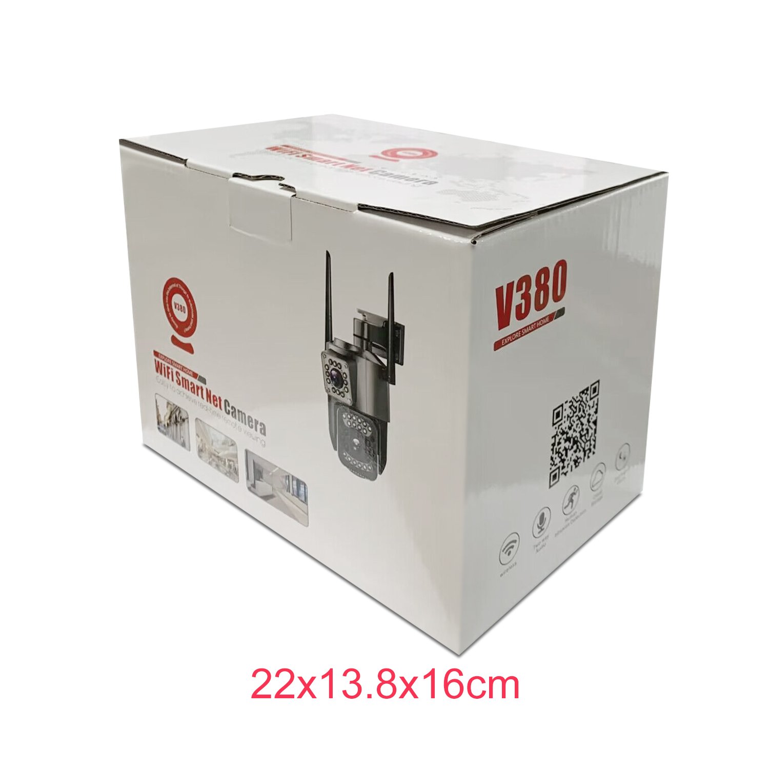 KERUI Security Surveillance Camera 4MP Dual Lens V380 PRO PTZ Camera 2K Wireless Wifi Network Camera Home Security CCTV