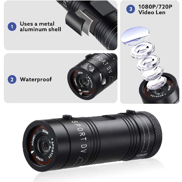 2024 Hot Ultra HD Waterproof Camera Motorcycle Bicycle Bike Helmet Outdoor Sport DV Action Camera