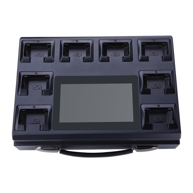 7-Inch 8-Port Analog Body Camera Information Collection Station with Multiple Storage Data Locking Document Security Protection