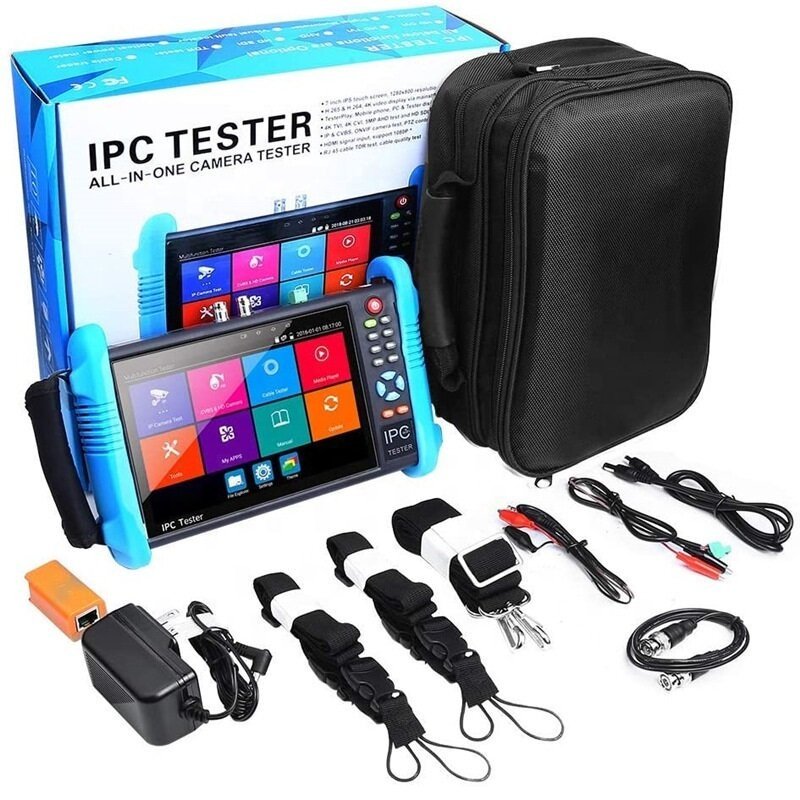 IPC9800Plus+ 7 Inch CVBS Camera Tester IP CCTV Tester Monitor Analog H.265 4K Video Testing Support WIFI POE 12V Output