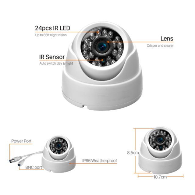 Shenzhen Indoor 720P AHD Camera Factory OEM Dome AHD Camera Office Home Night Vision Security Camara