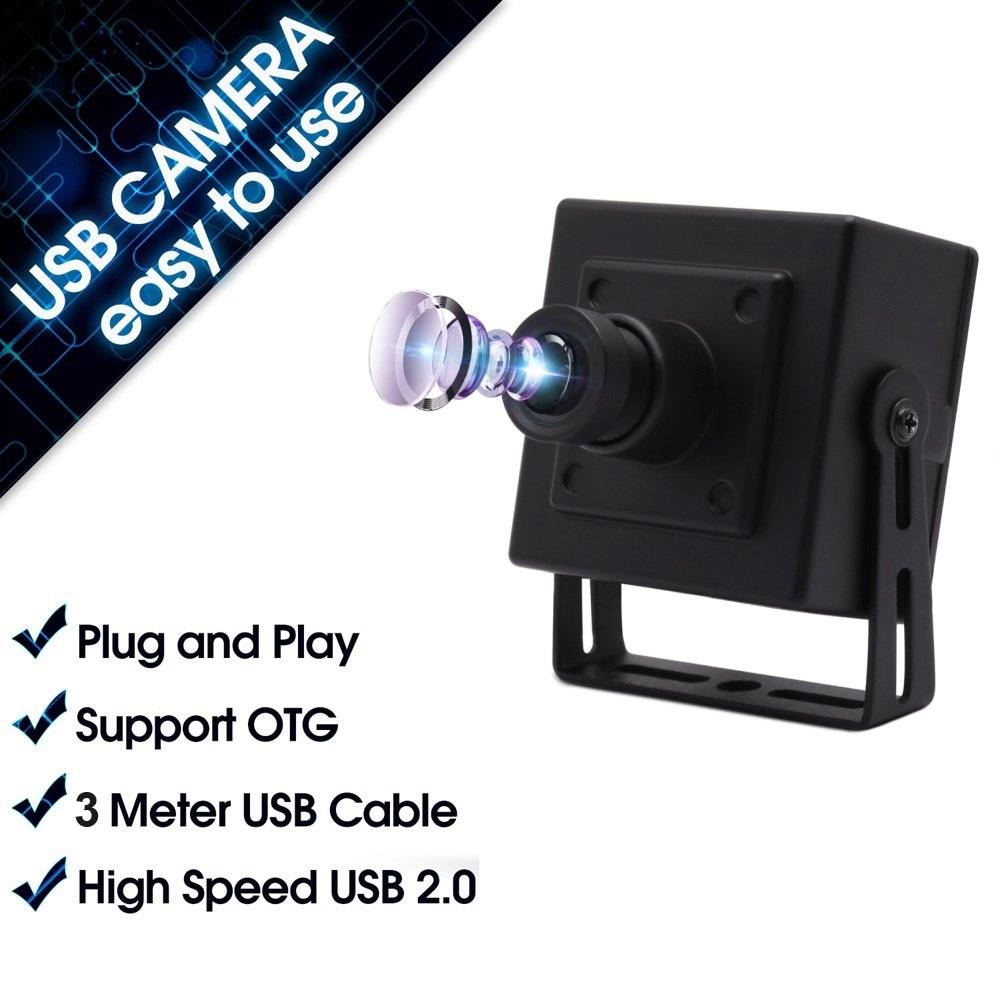 ELP 5MP M12 3.6 Lens 30fps USB Camera HD 2592x1944 UVC Webcam Mini Camera for Android, Mac,Linux,Windows, Clear Video and Image