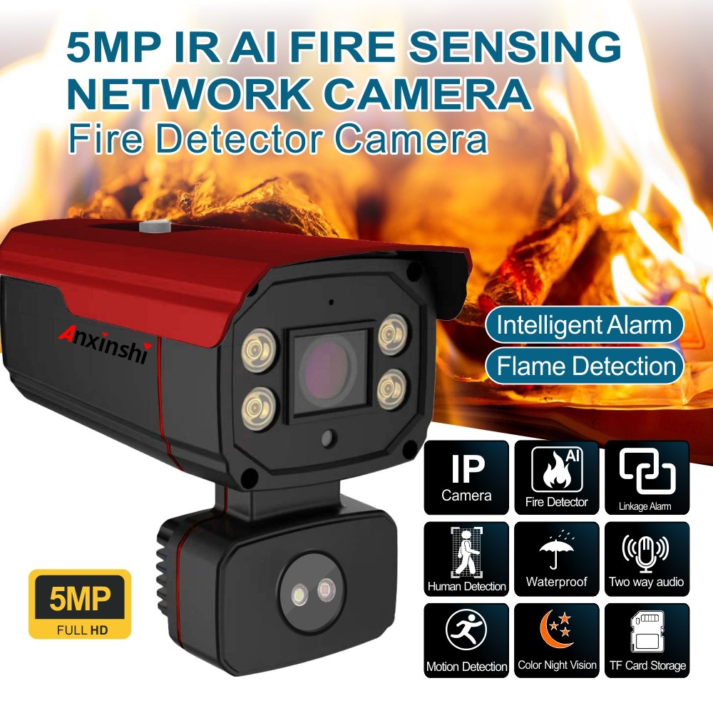 5MP IR AIFIRE SENSING NETWORK CAMERA Security Camera With Two-Way Talk Smart Fire Outdoor Security Camera
