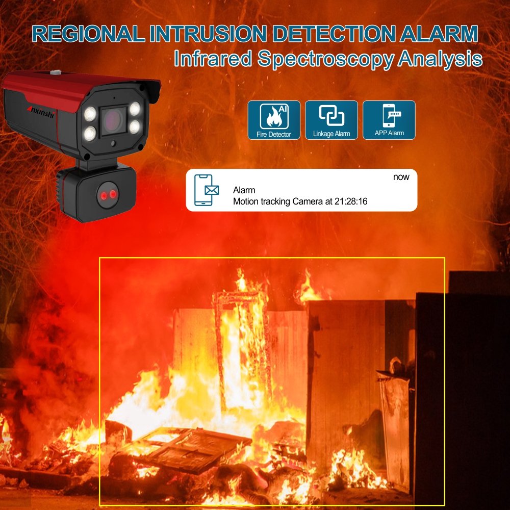 5MP IR AIFIRE SENSING NETWORK CAMERA Security Camera With Two-Way Talk Smart Fire Outdoor Security Camera