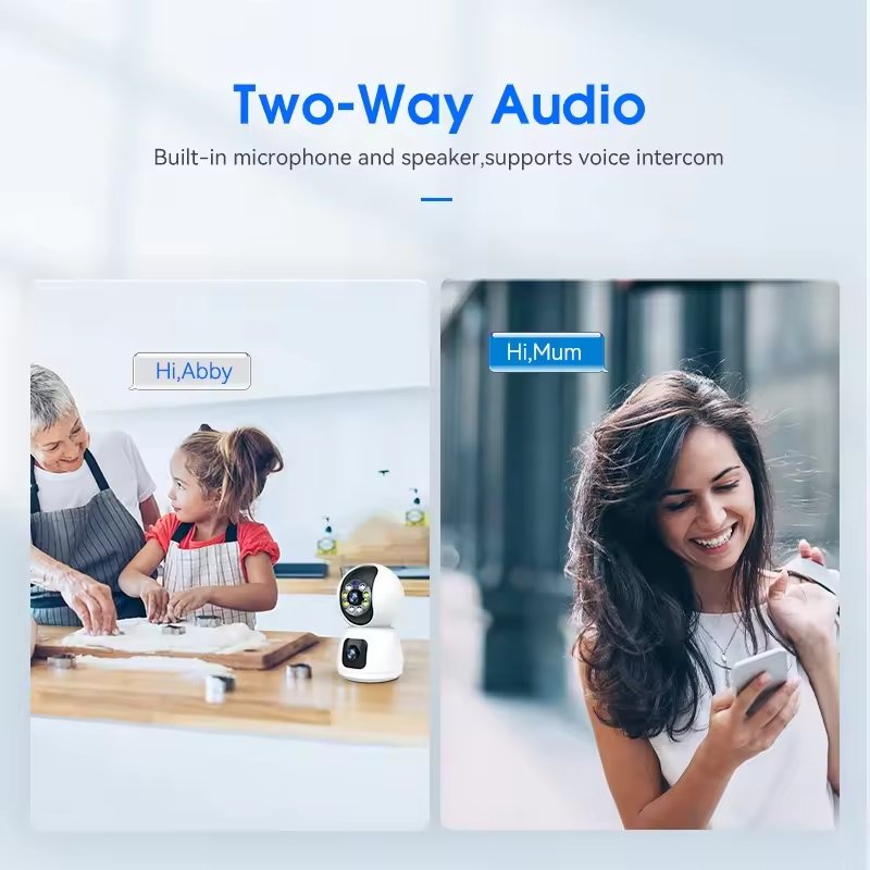 Anywii Indoor Full HD WiFi Camera Baby Pet Monitor with Reset Function Dome Style Cloud SD Card Storage CCTV Network camera