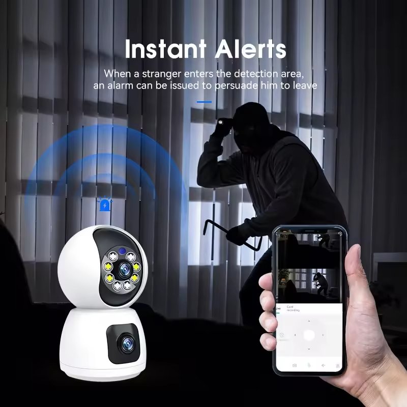Anywii Indoor Full HD WiFi Camera Baby Pet Monitor with Reset Function Dome Style Cloud SD Card Storage CCTV Network camera