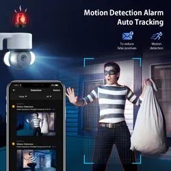 EDUP 8MP Outdoor WiFi Smart Camera PTZ Security Surveillance Wireless Wifi IP Network Camera