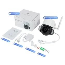 EDUP 8MP Outdoor WiFi Smart Camera PTZ Security Surveillance Wireless Wifi IP Network Camera