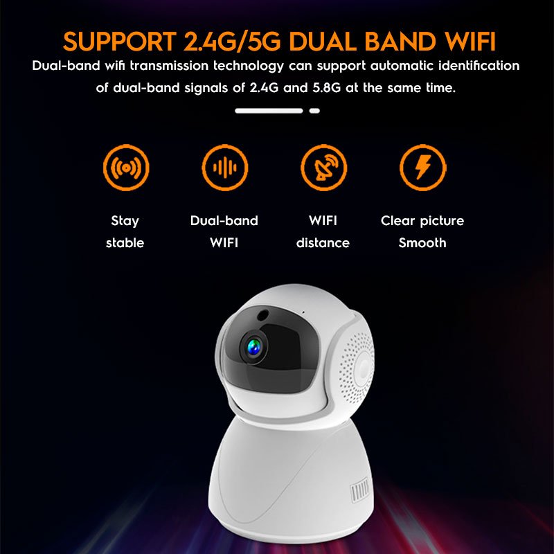 Wireless 5G 2.4G Dual Band WiFi Smart Video Surveillance IP Network Camera 360 Yiiot 2MP Indoor CCTV WiFi Security PTZ Camera