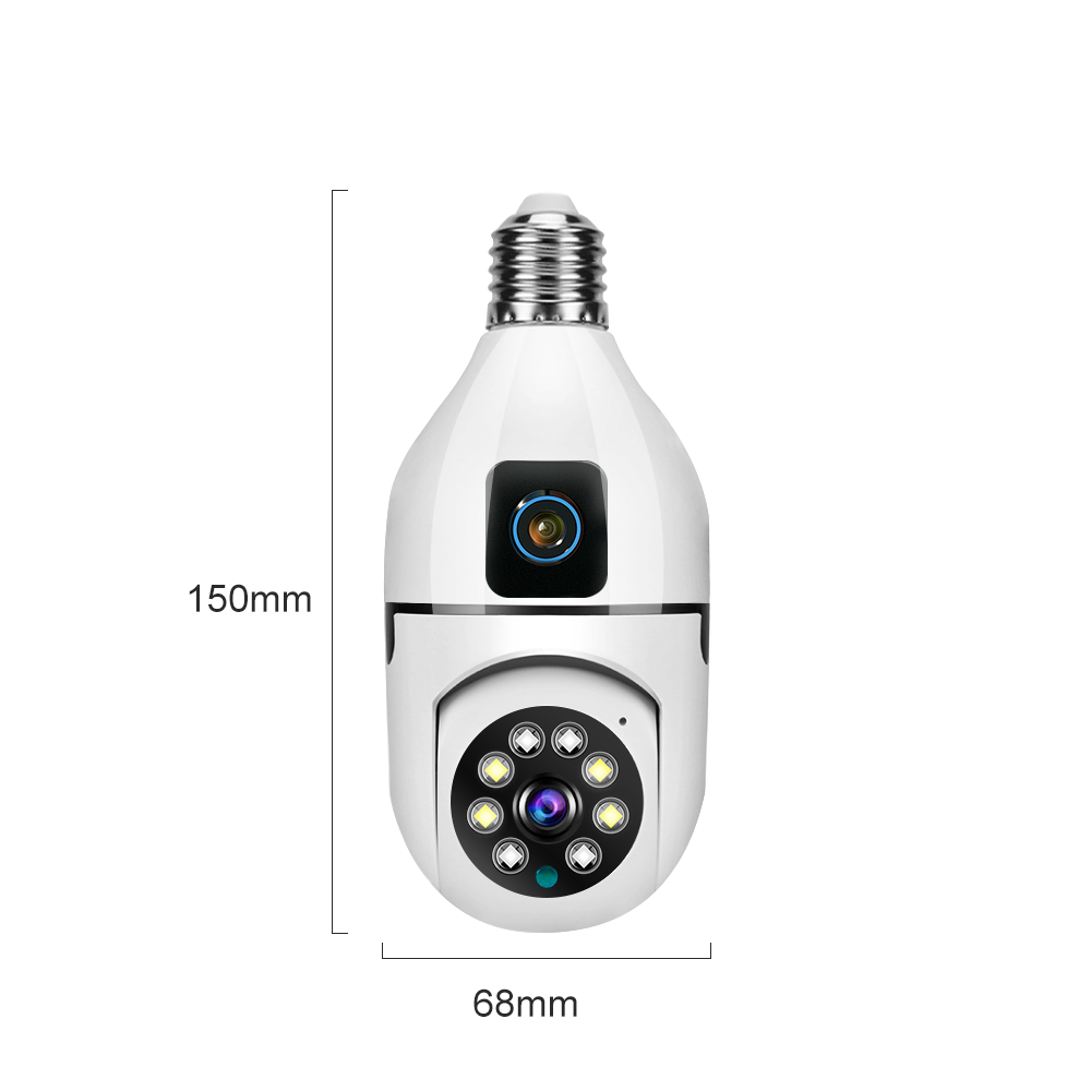 Security Wireless Bulb Camera Panoramic Network Monitor Wifi Bulb Camera Wifi Camera