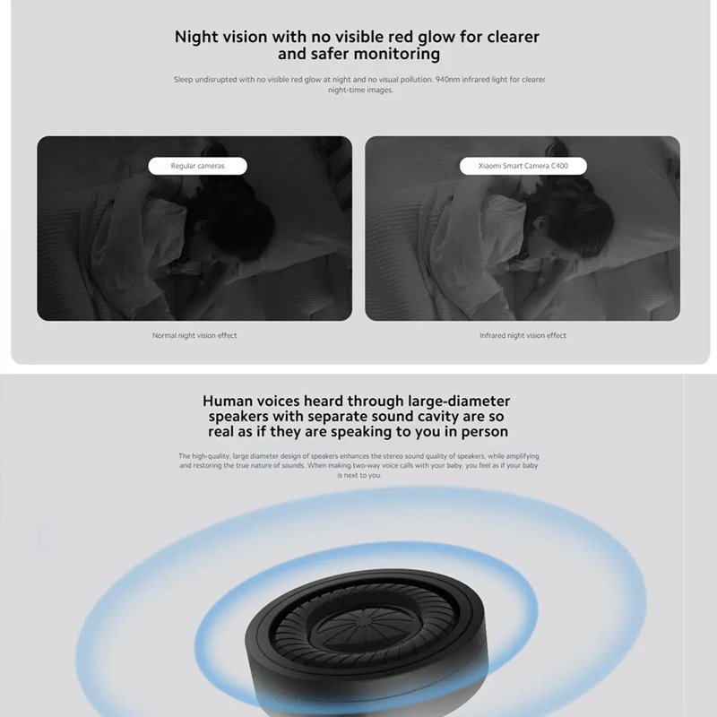 Xiaomi MI Smart Camera C400 Global Version 4MP 360 rotation Night Vision AI Human Detection Smart Camera Xiaomi