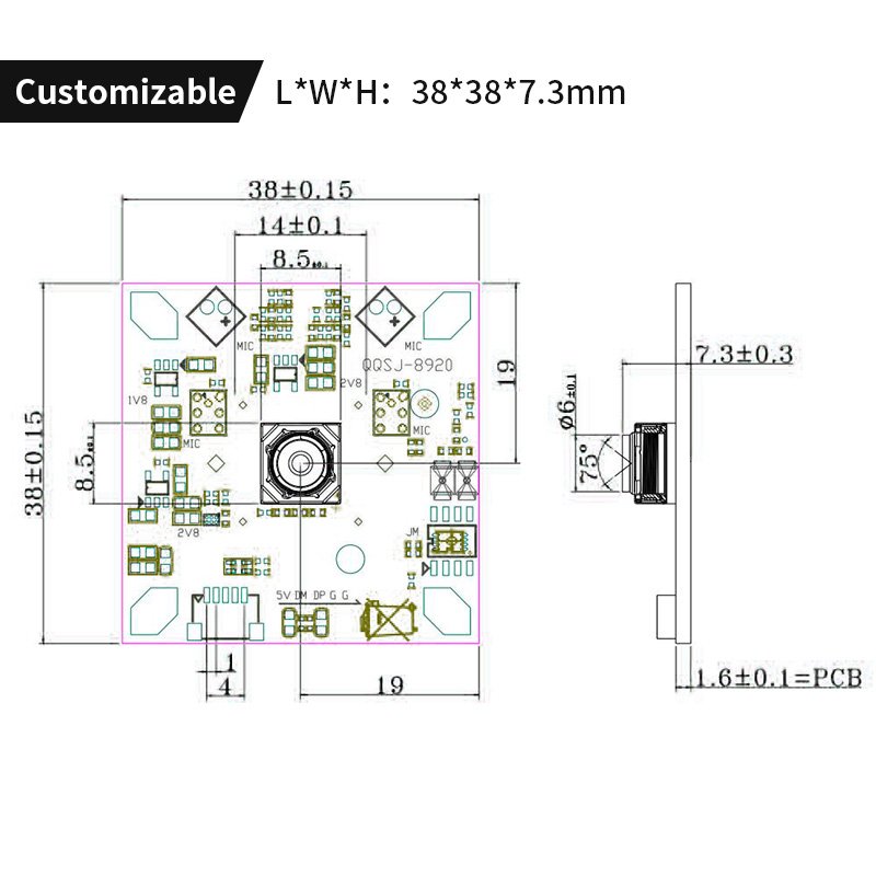 For Sony IMX258 Sensor 30fps 4k 2k Usb HDR MJPEG YUV Full Hd Mini 13mp Cmos Camera Module