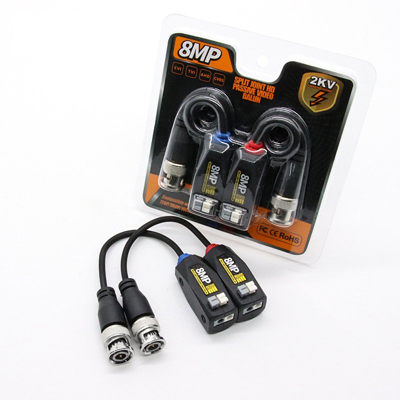 Video Balun Support 1080P 5MP 8MP AHD TVI CVI CVBS BNC to UTP RJ45 Converter HD Video Balun for CCTV Analog Camera