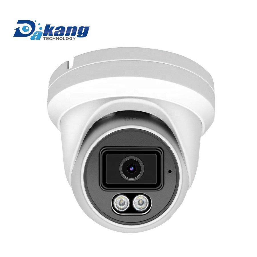 Dakang waterproof Face detect 4K 8MP POE Metal Colorvu IP Dome Network Camera