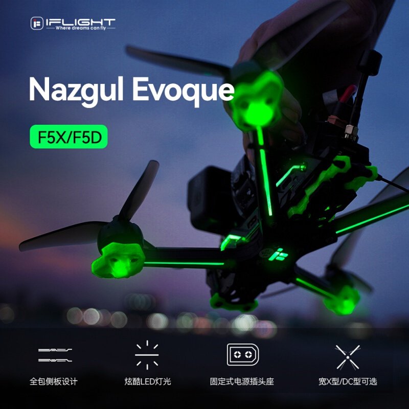 wholesale control Evoque F5 Nazgul Evoque F5 4S/6S Analog FPV Drone- BNF racing drones