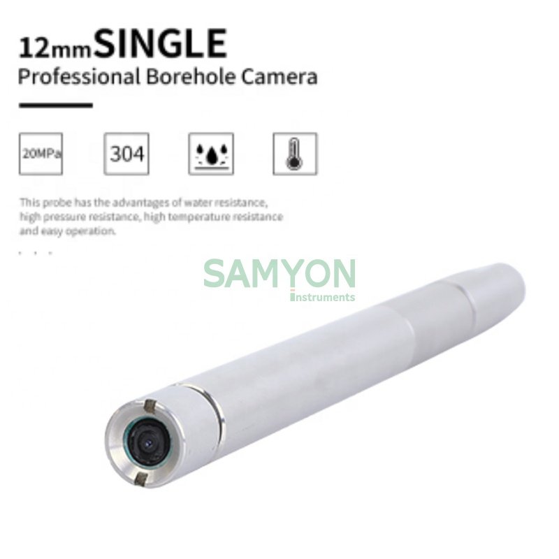 12mmS Outdoor Analog Camera Water Deep Well Borehole Inspection camera with 100m Handle Winch