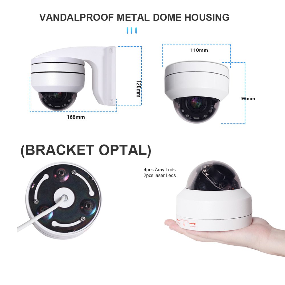 AHD 5MP CCTV Camera CVI TVI CVBS 4in1 Wired analog PTZ camera 4X optical zoom Metal Dome Mini PTZ camera UTC RS485