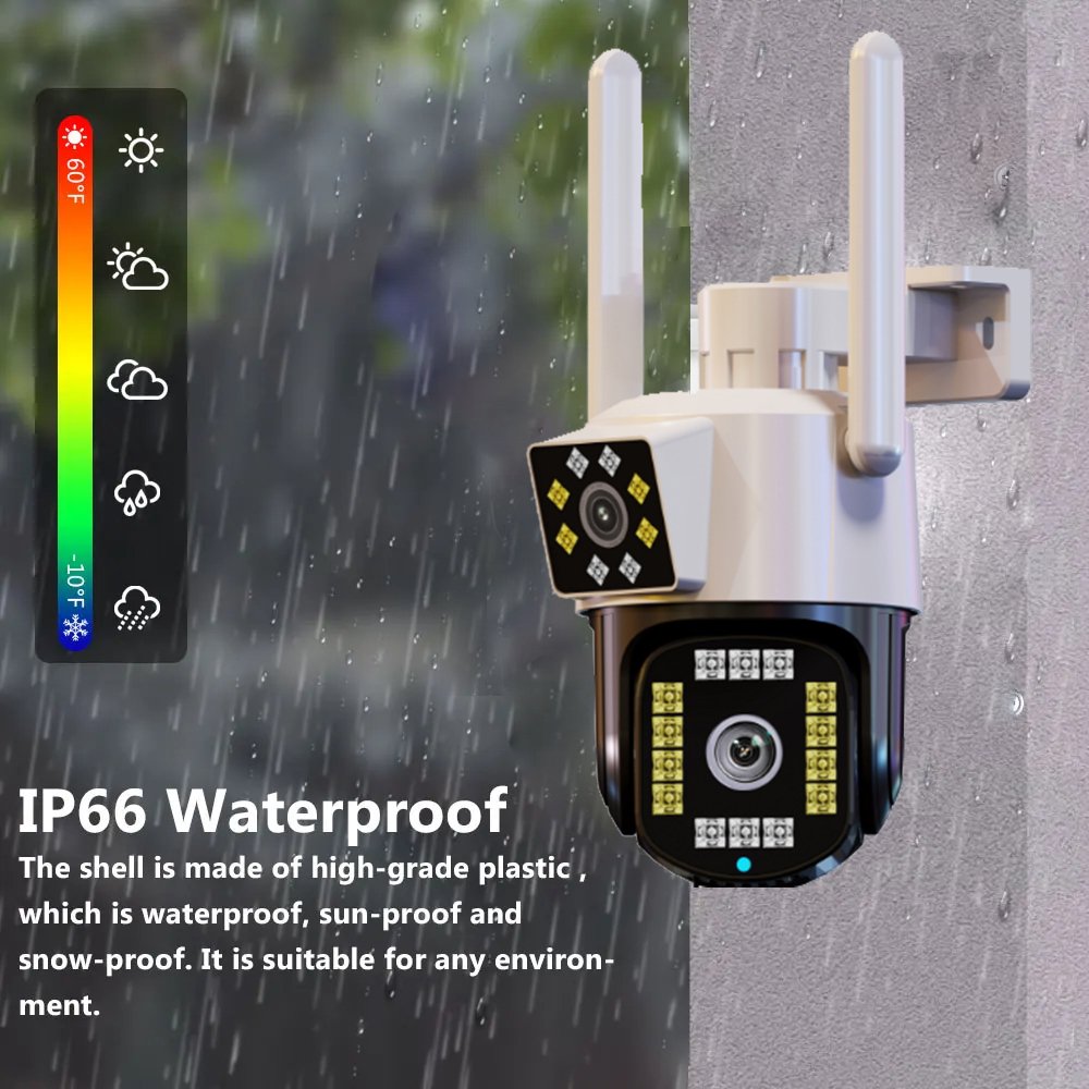 8MP 4K Yoosee Wifi Dual Lens Security Protect Waterproof Cameras Wireless CCTV Video Surveillance Light Alarm IP Network Camera