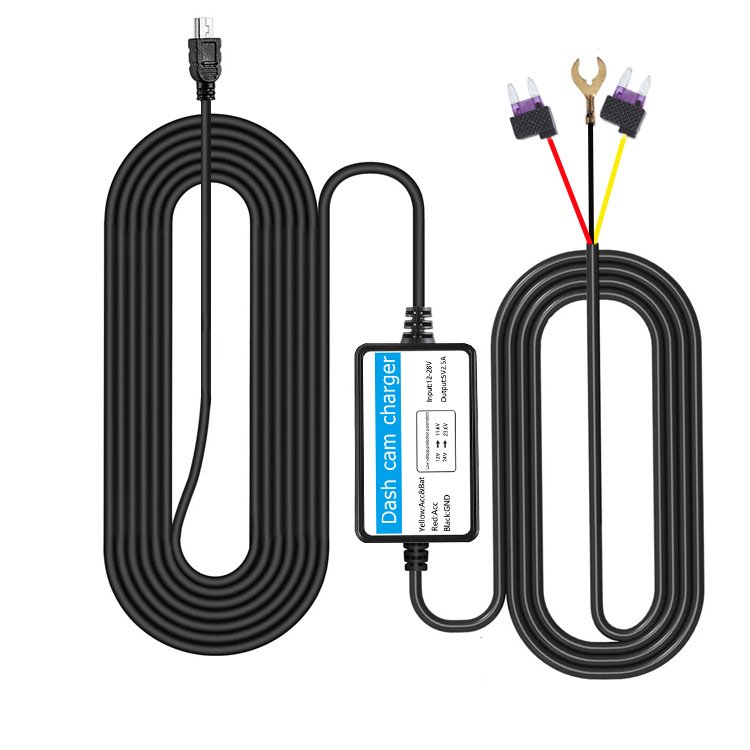 Universal Dash Cam Cable Car Camera Hardwire Kit Buck Line 24 Hour Parking Monitoring Charging Cable Charger DashCam Camera DVR