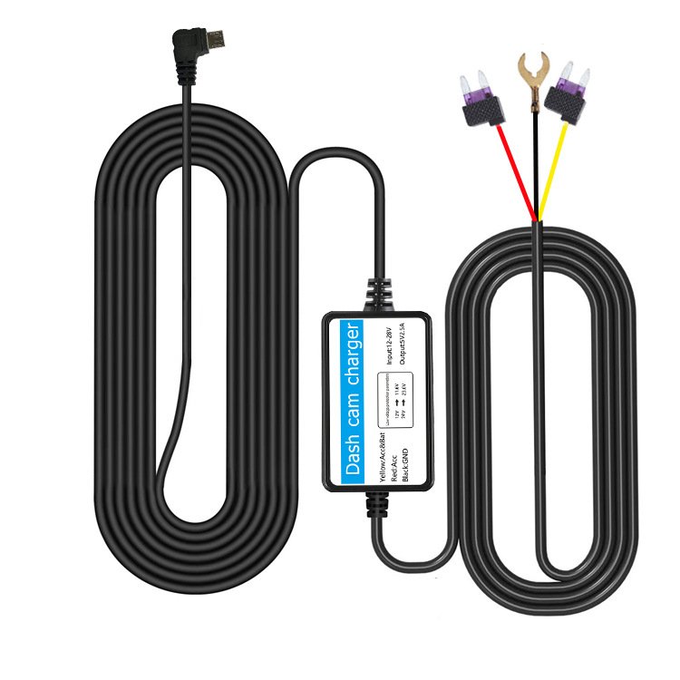 Universal Dash Cam Cable Car Camera Hardwire Kit Buck Line 24 Hour Parking Monitoring Charging Cable Charger DashCam Camera DVR