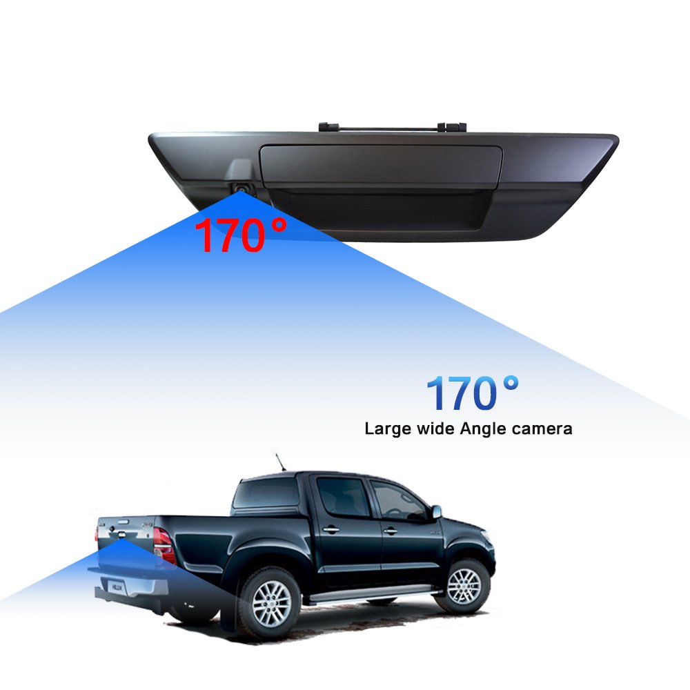 Car Reversing 600tvl Cvbs Parking Back View Metal Rca Pickup Handle Camera Exclusive For Hilux 15-C N/A