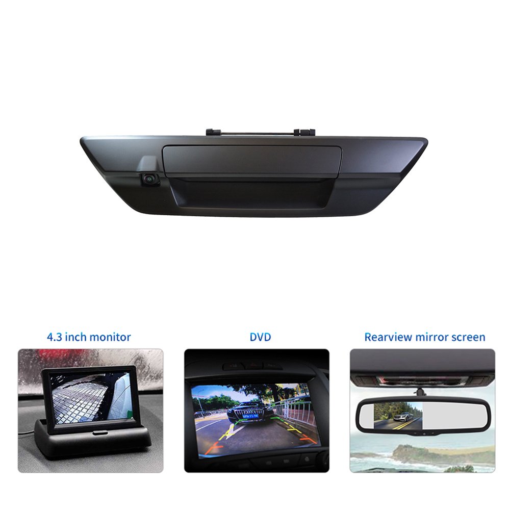 Car Reversing 600tvl Cvbs Parking Back View Metal Rca Pickup Handle Camera Exclusive For Hilux 15-C N/A