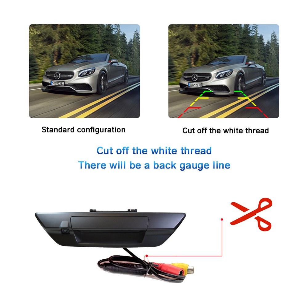 Car Reversing 600tvl Cvbs Parking Back View Metal Rca Pickup Handle Camera Exclusive For Hilux 15-C N/A