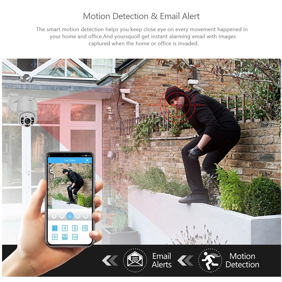 Manufacturer 5mp wired Built-in Mic poe PTZ Camera outdoor IP Camera