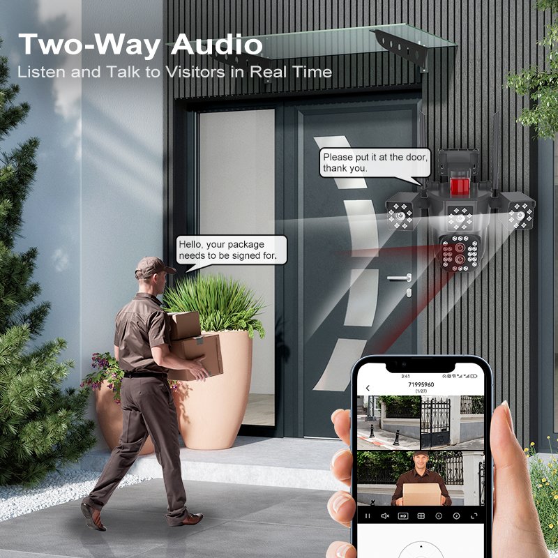 Yoosee Factory price 3 lens 3 views wireless cctv camera network WIFI Security Camera outdoor PTZ 360 IP Camera