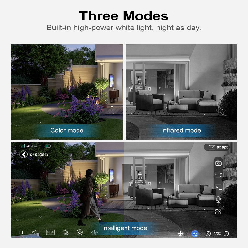 Yoosee Factory price 3 lens 3 views wireless cctv camera network WIFI Security Camera outdoor PTZ 360 IP Camera