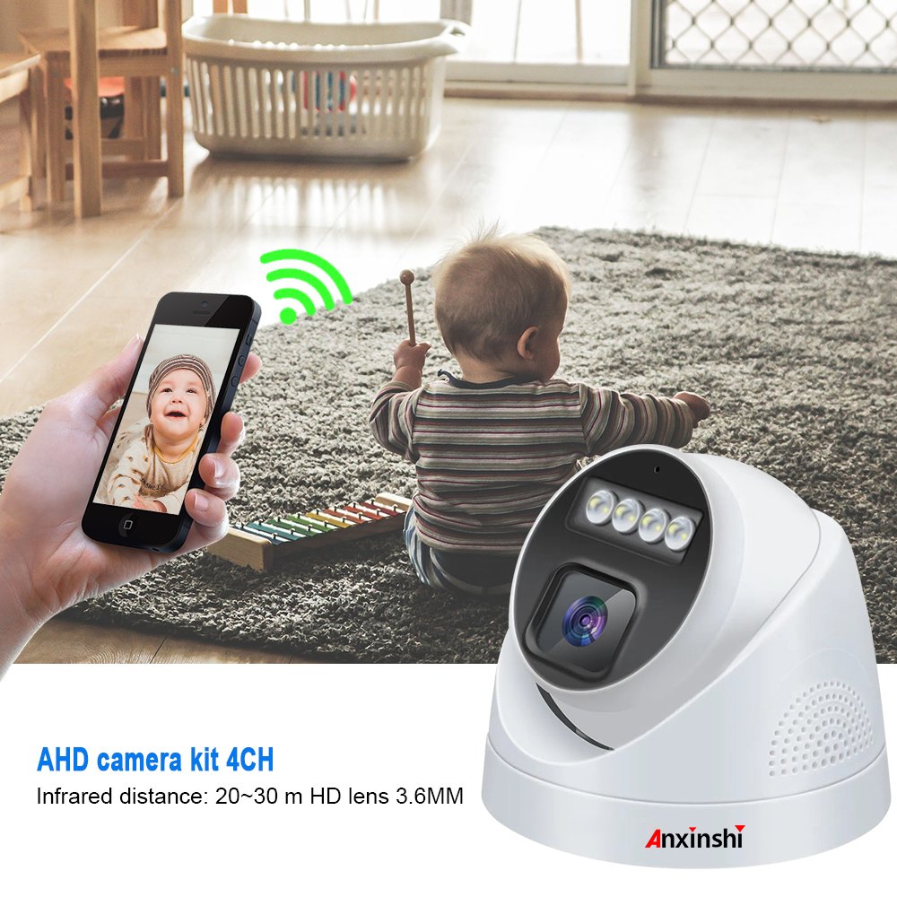 4CH AHD camera kit HD lens 3.6MM IR cut filter with auto switch