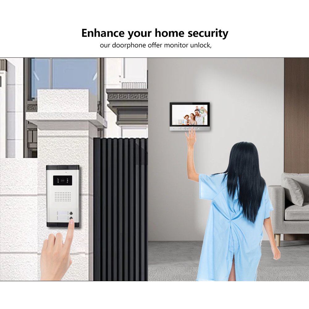 High Quality Intercom System Video doobell Security devices Indoor 2 Way Camera Intercom With Camera Multi Apartment 9 Inch
