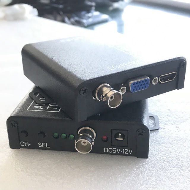 New 4 in 1 8MP AHD CVI TVI to HD-MI/VGA/CVBS Converter for Camera TV Security Monitoring Analog signal Video Converter NTSC/PAL