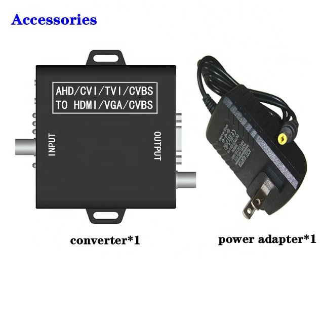 New 4 in 1 8MP AHD CVI TVI to HD-MI/VGA/CVBS Converter for Camera TV Security Monitoring Analog signal Video Converter NTSC/PAL