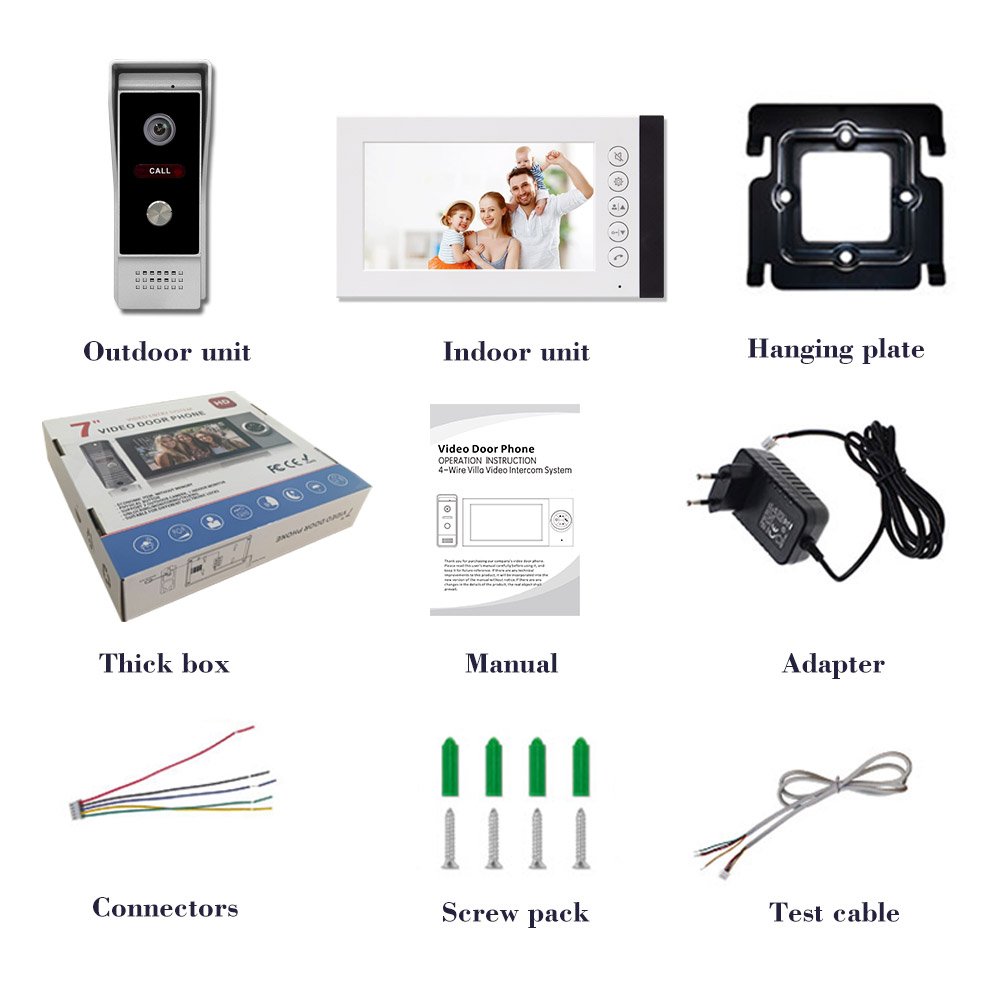 1080P HD 7 Inch IPS Touch Screen Easy Connect Tuya App to Remote Control PIR Motion Detection Camera Protecting Your Home