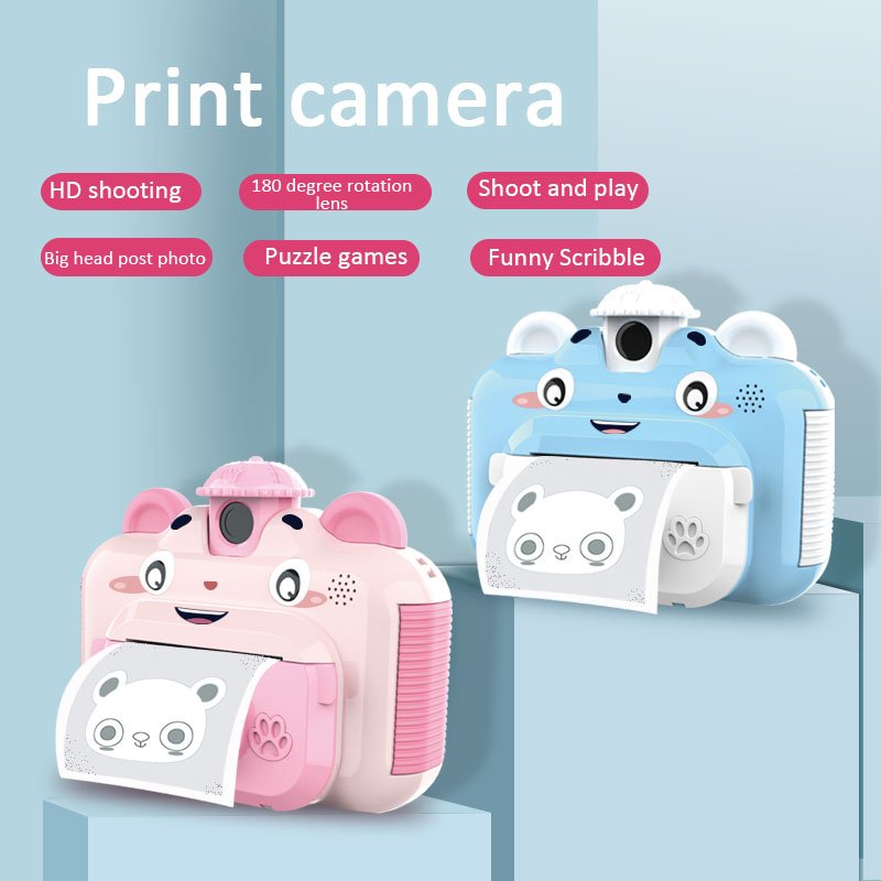 Children Camera 1080P Full Hd Mini Photo Video Print Digital Camera Gifts Toys Kids Instant Print Camera