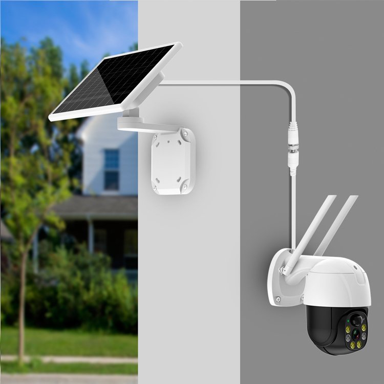 3.0MP Outdoor HD Smart Solar Dome Security Camera Night Vision Two-Way Audio IP66 Wi-Fi Video Network Cloud Outdoor IP Security