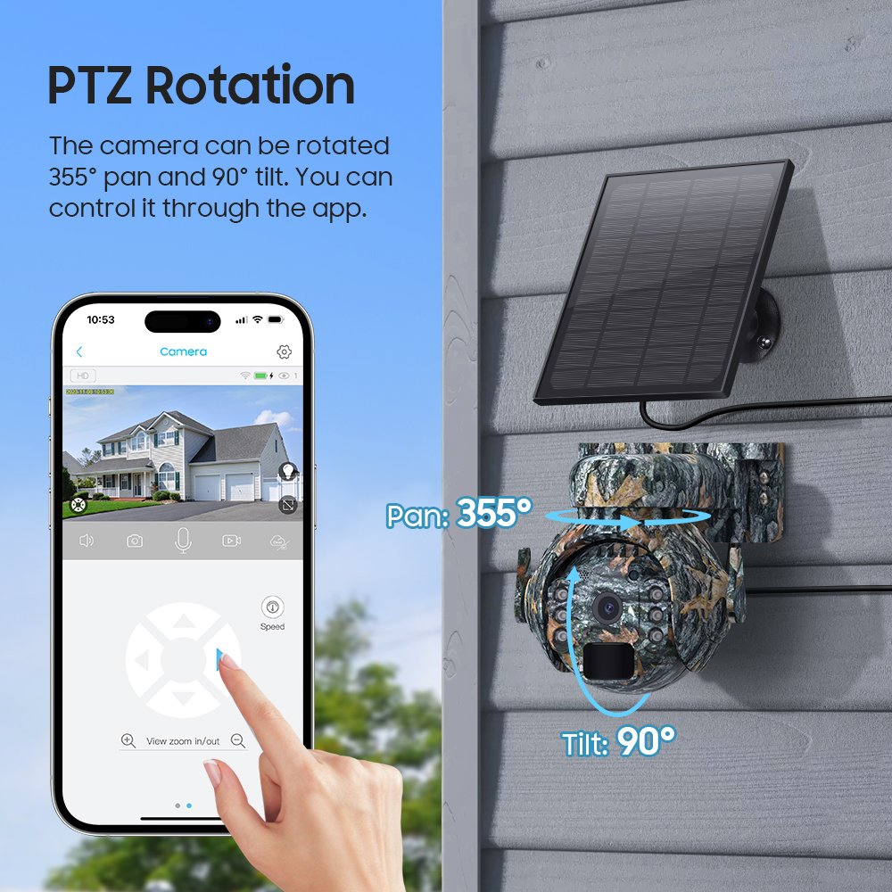 4G 5MP Lower Powered IR Night Vision PIR Human Detection IP66 Waterproof Security IP Network Wifi Wireless Hunting Solar Camera