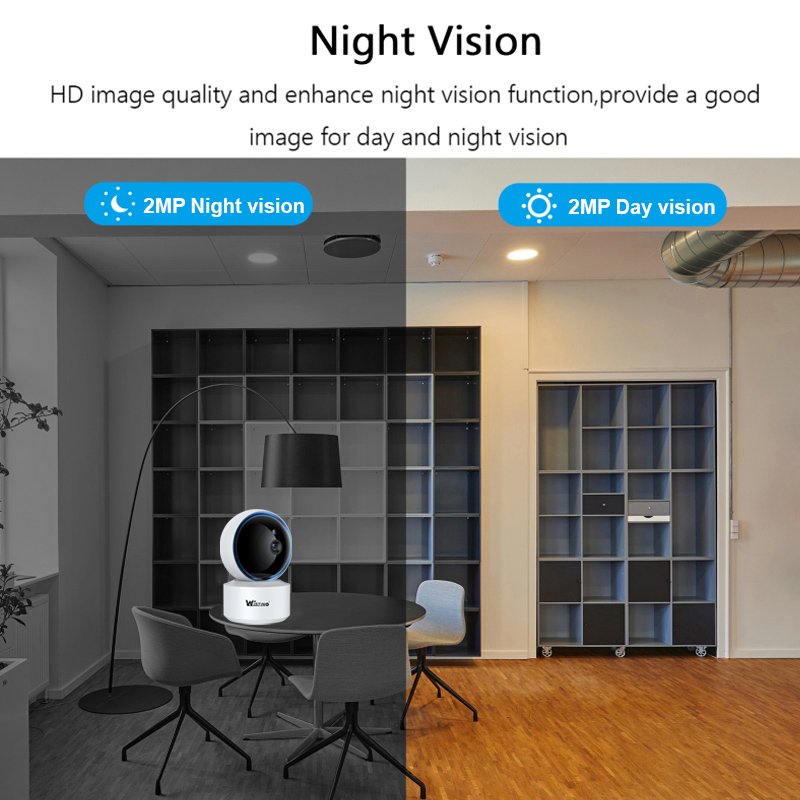 Wistino 5GHZ 360 Wifi HD Night Vision Auto Tracking Surveillance Home security wireless PTZ Home Security Baby Monitor