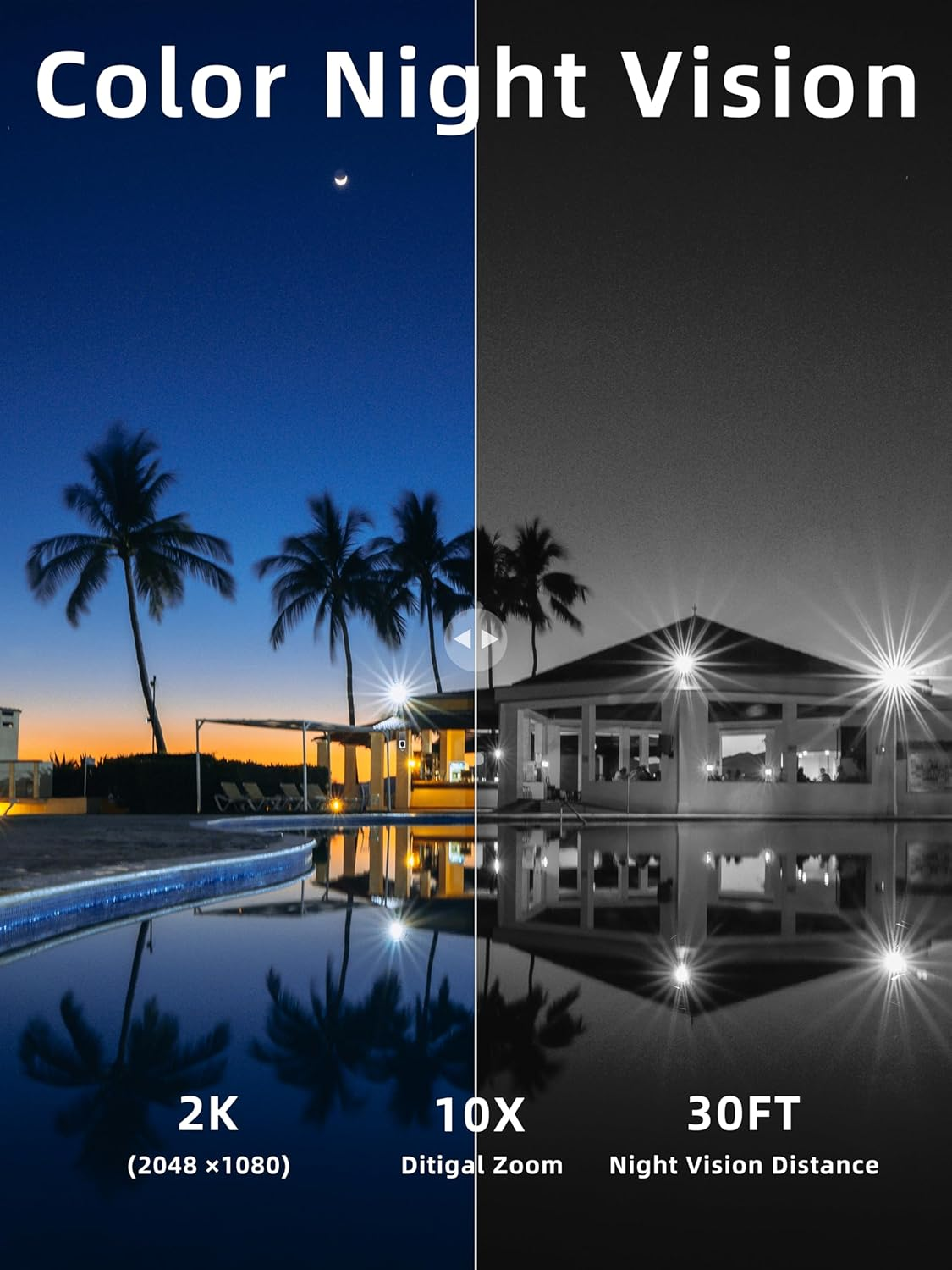 Battery Cam 2K Wi-Fi Smart Home Security Camera Use Motion Activated Spotlight Color Night Vision Indoor/Outdoor Network camera