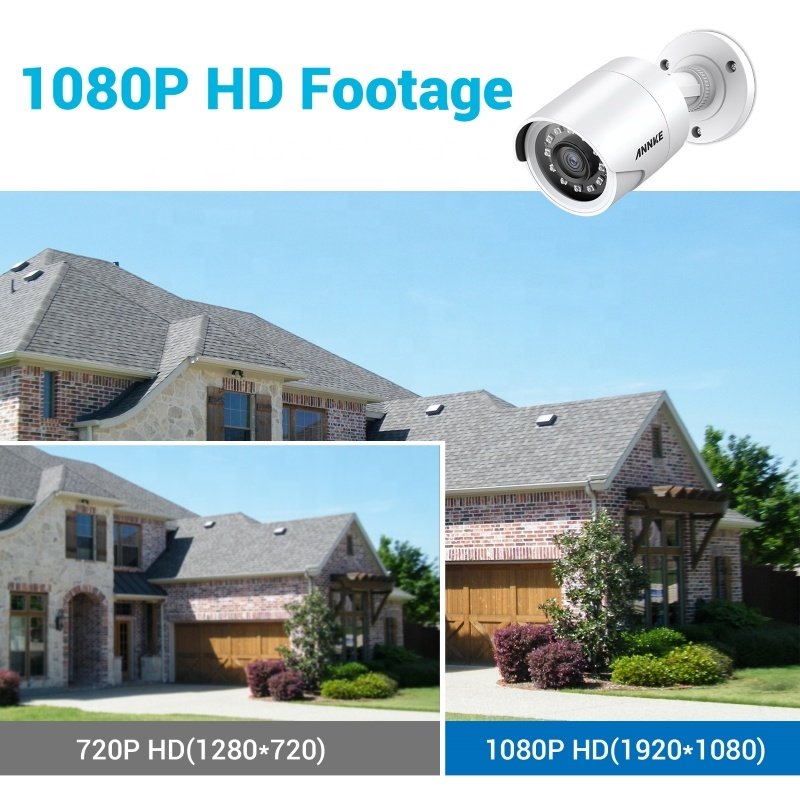 ANNKE 4pcs Camera Set 1080p Full HD Night Vision IR 100ft IP66 Waterproof Outdoor Surve illance CCTV Camera