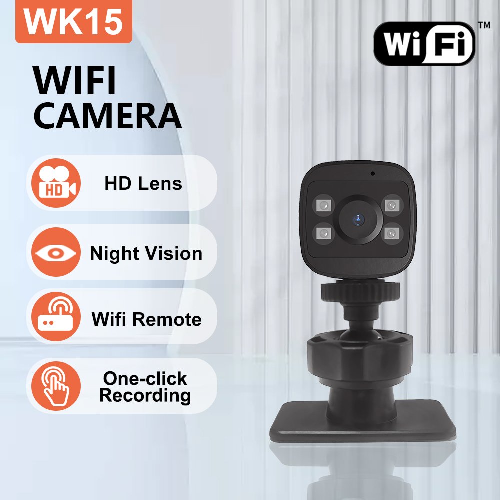 2024 New Style WK15 WiFi Mini Camera Night Version Video Recorder Wifi Security Cameras HD Cam CCTV Mini Wifi Camera