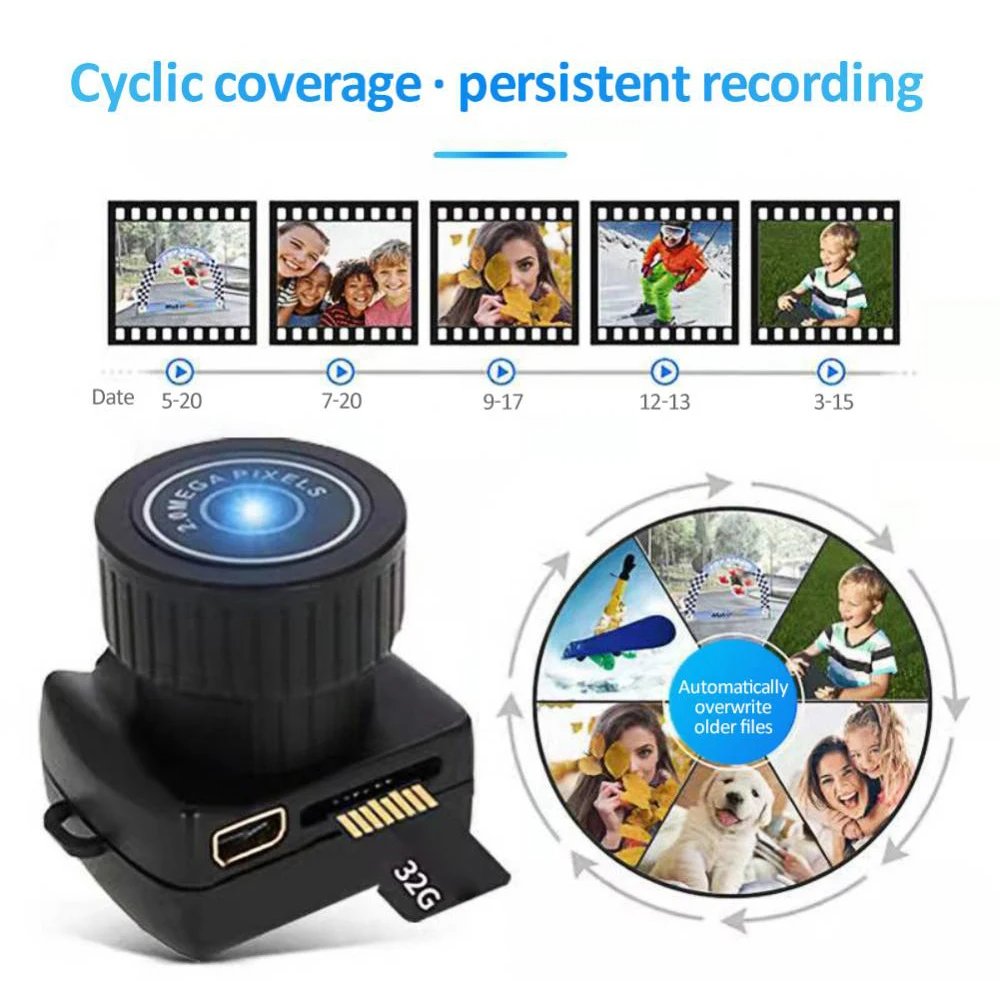 Trending 2024 New Electronics Small Pocket Voice Recorder 360 HD Video Secret Children's Kids Camera SD Card Mini Camera