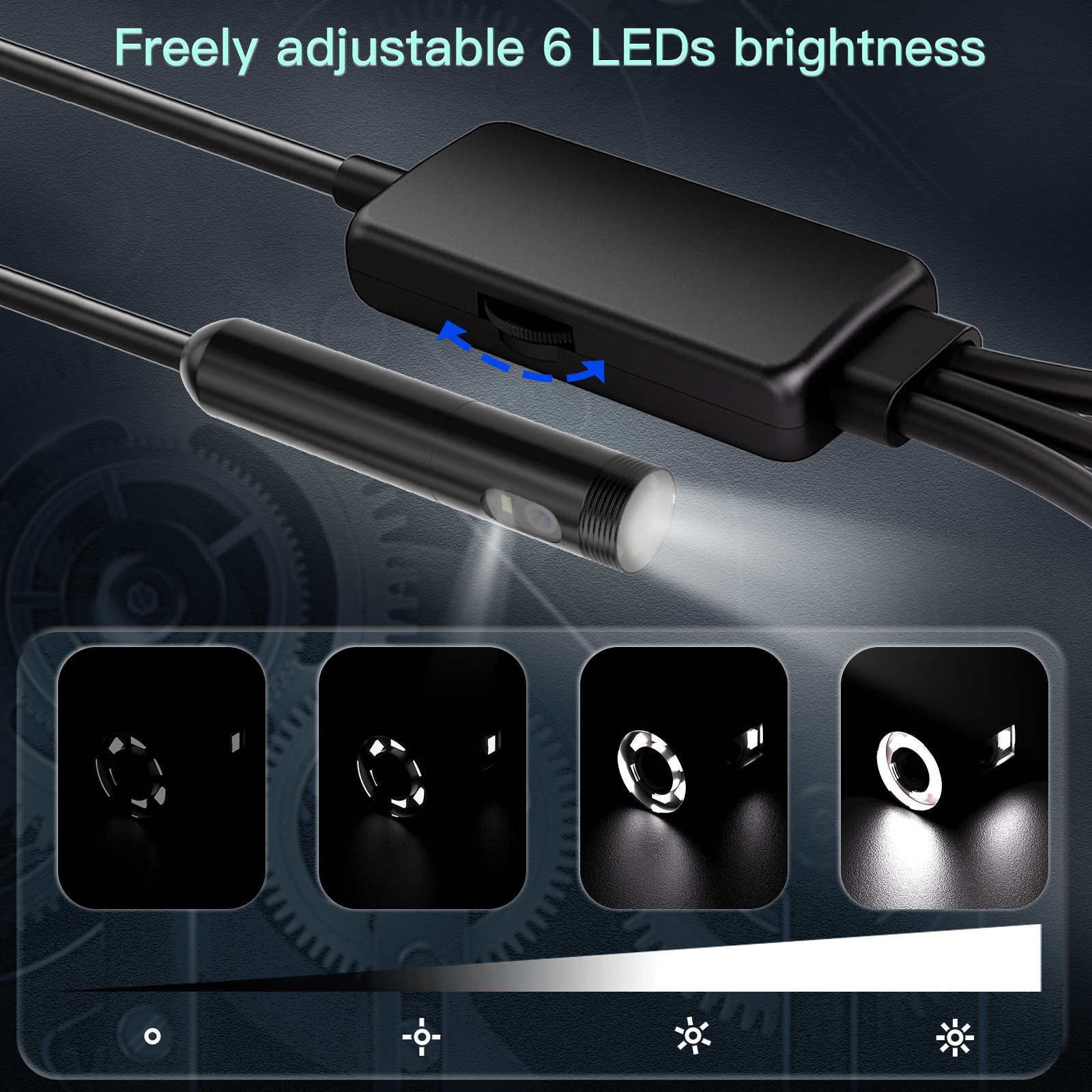 4 IN1 Dual Endoscope Inspection Camera Compatible with IOS & Android System for Smartphone iPad iPhone & Mini for Outdoor Use